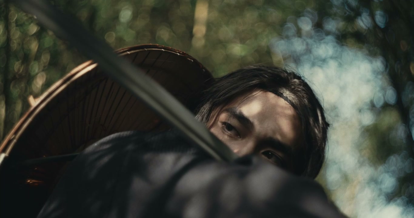 Focused Samurai Warrior with Katana