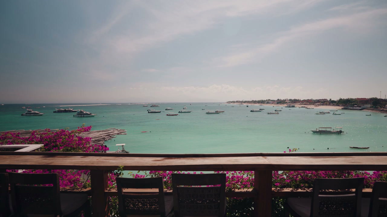 Tropical Bay View with Boats