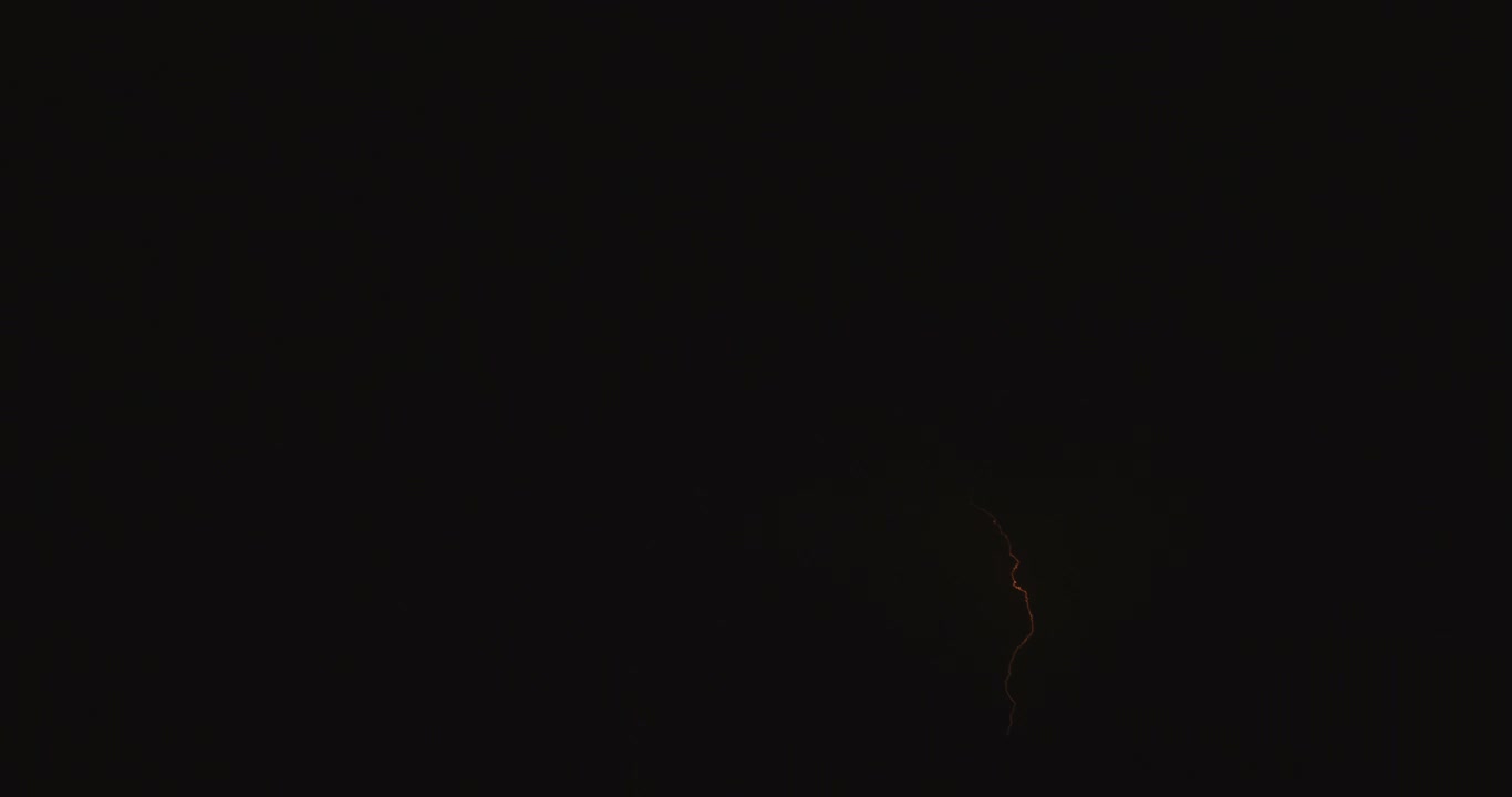 Lightning Strike in Dark Sky