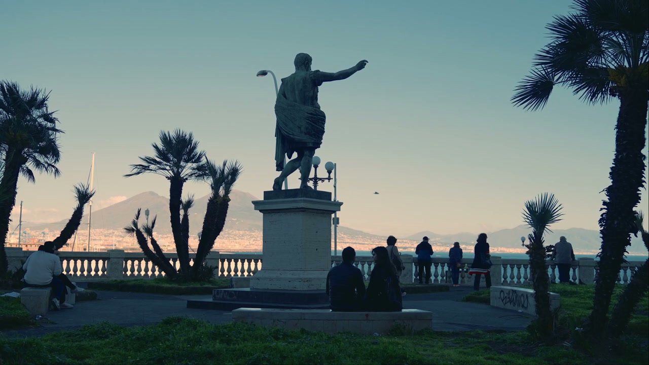 Statue of Augustus Overlooking Bay of Naples