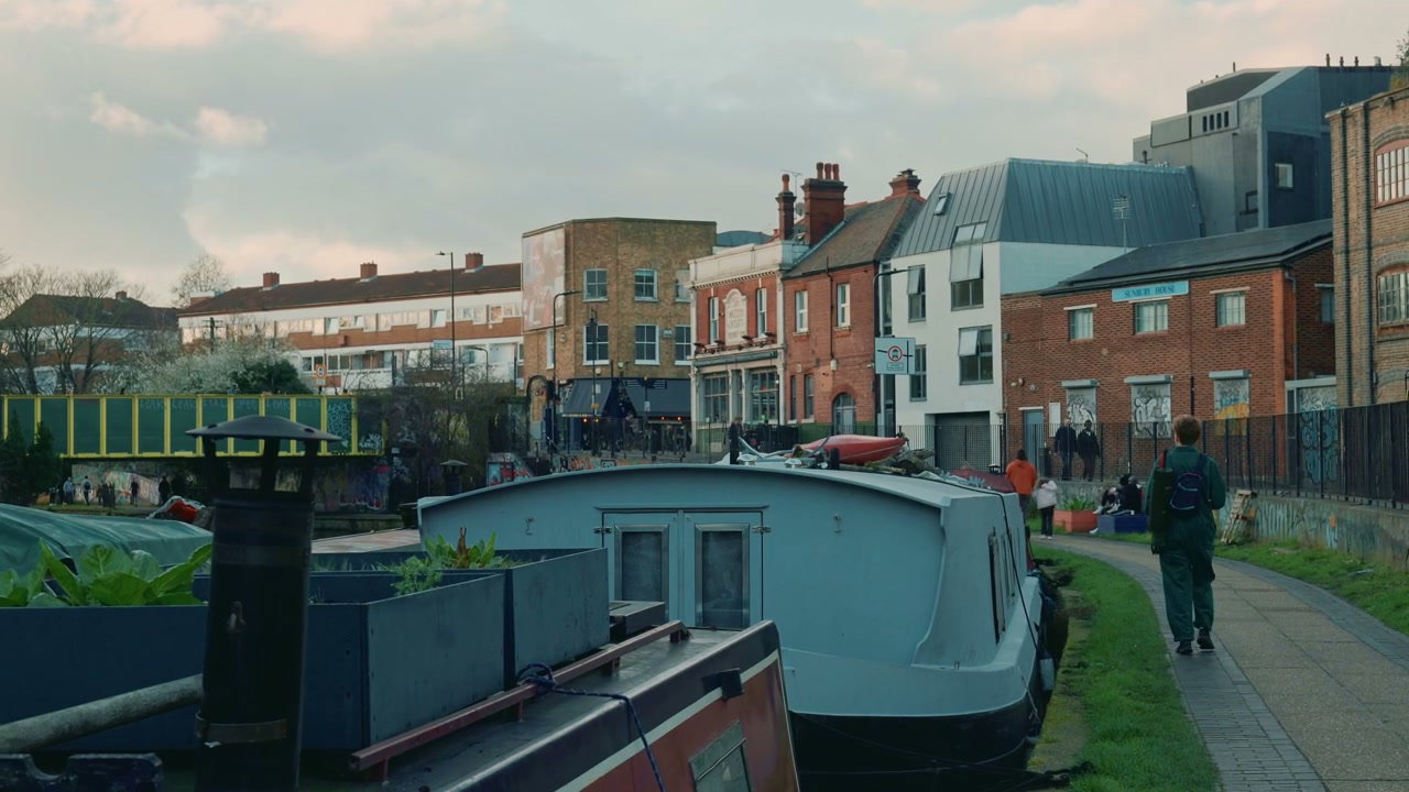 People Walking Along East London Canal