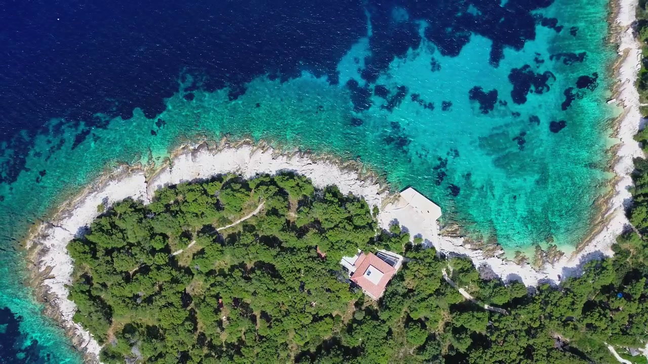 Hvar Island Coastline with Turquoise Sea