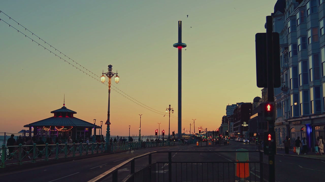 Brighton Pier and i360 Tower at Sunset