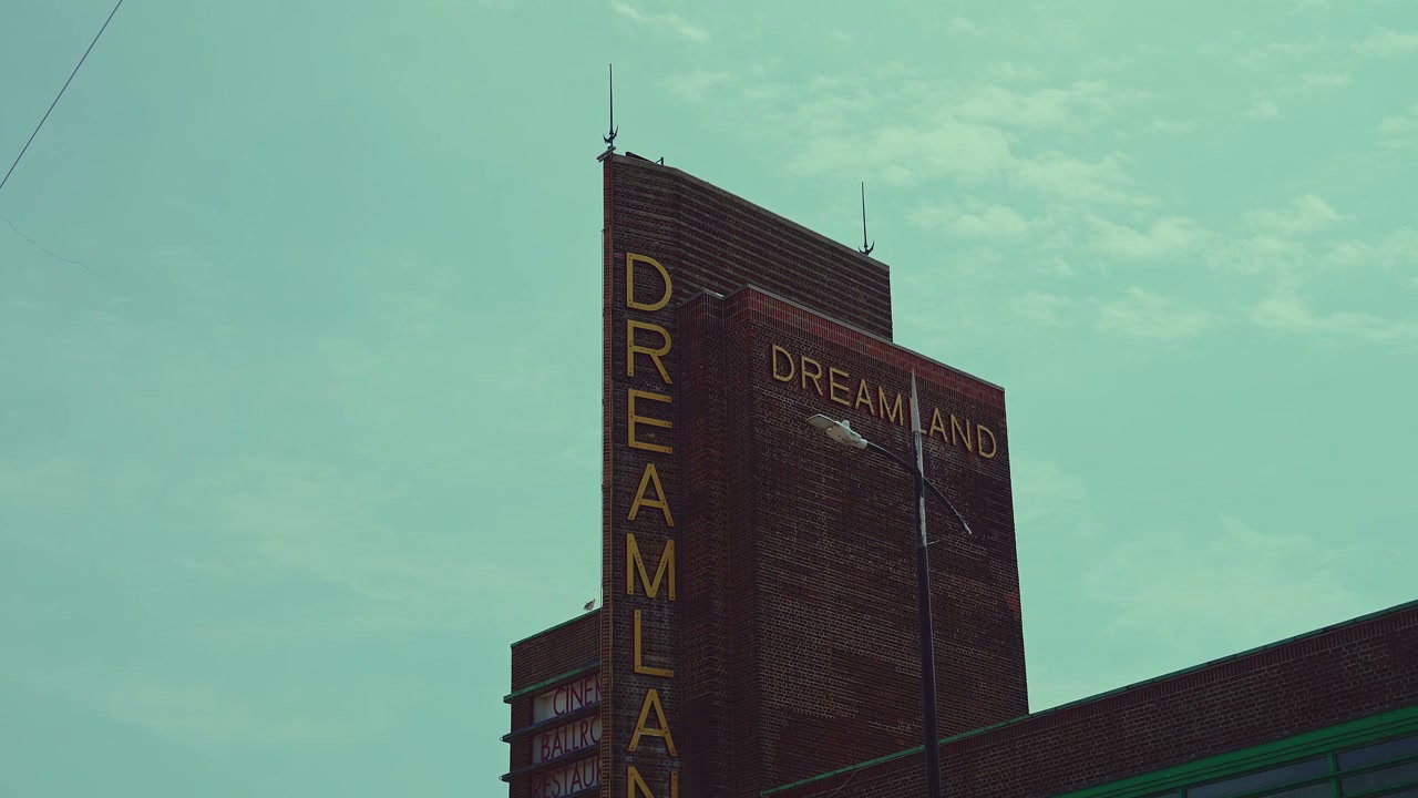 Dreamland Sign on Historic Margate Building