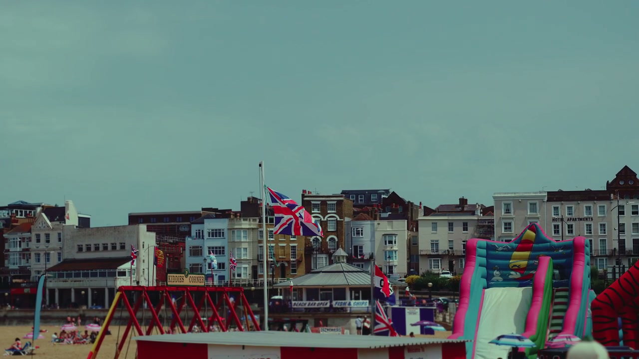 Margate Beachfront with Union Jack Flag