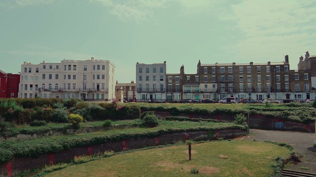 Margate Coastal Buildings Overlooking Park
