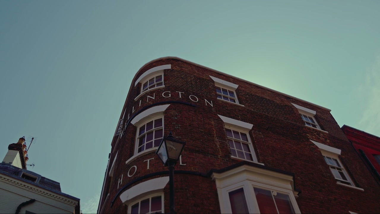Historic Brick Hotel Building Corner