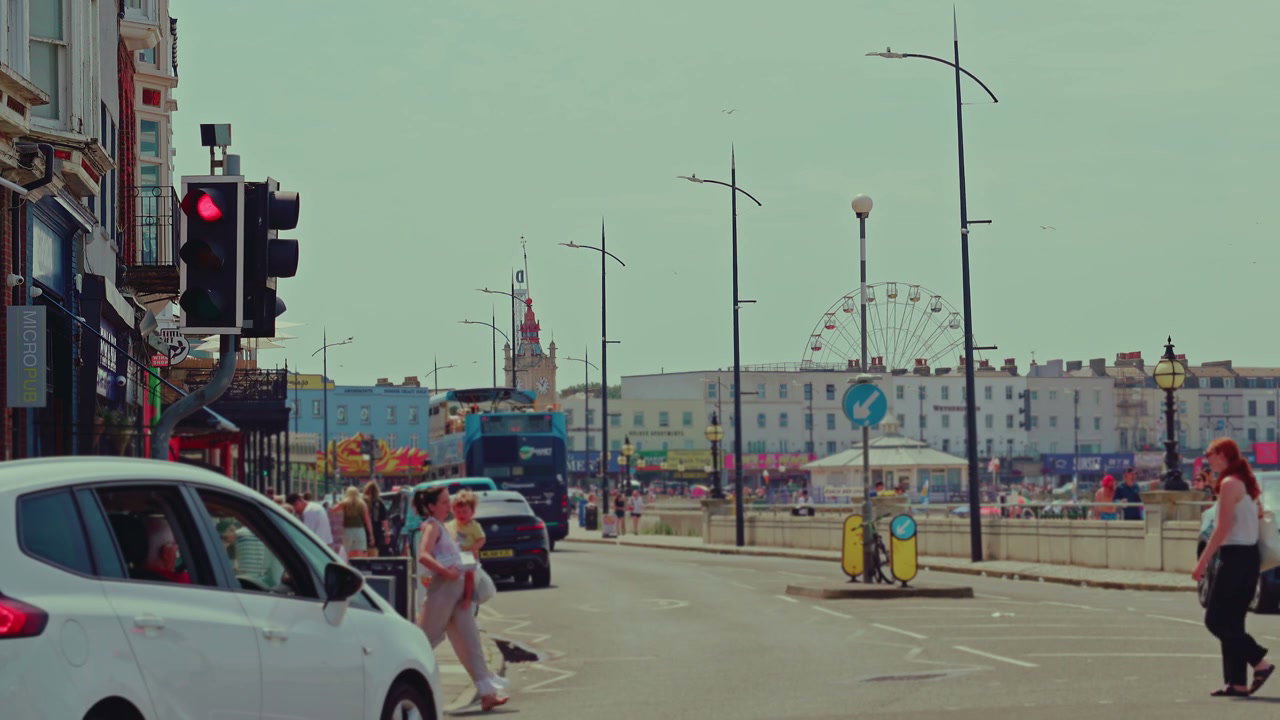 People Crossing Street in Margate