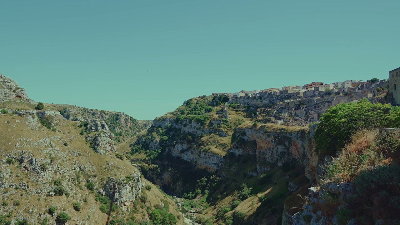 Historic Matera Canyon and Cityscape