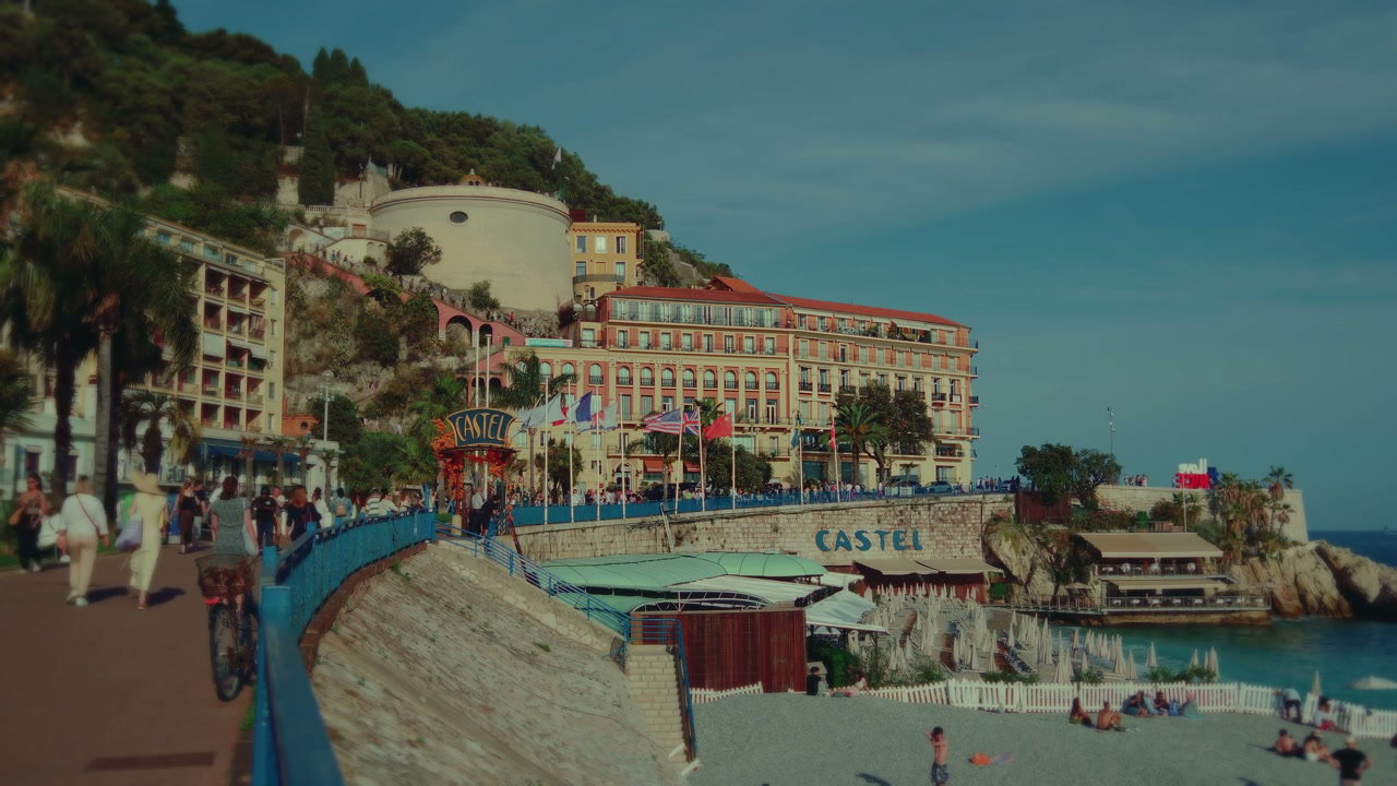 Promenade and Beach in Nice, France