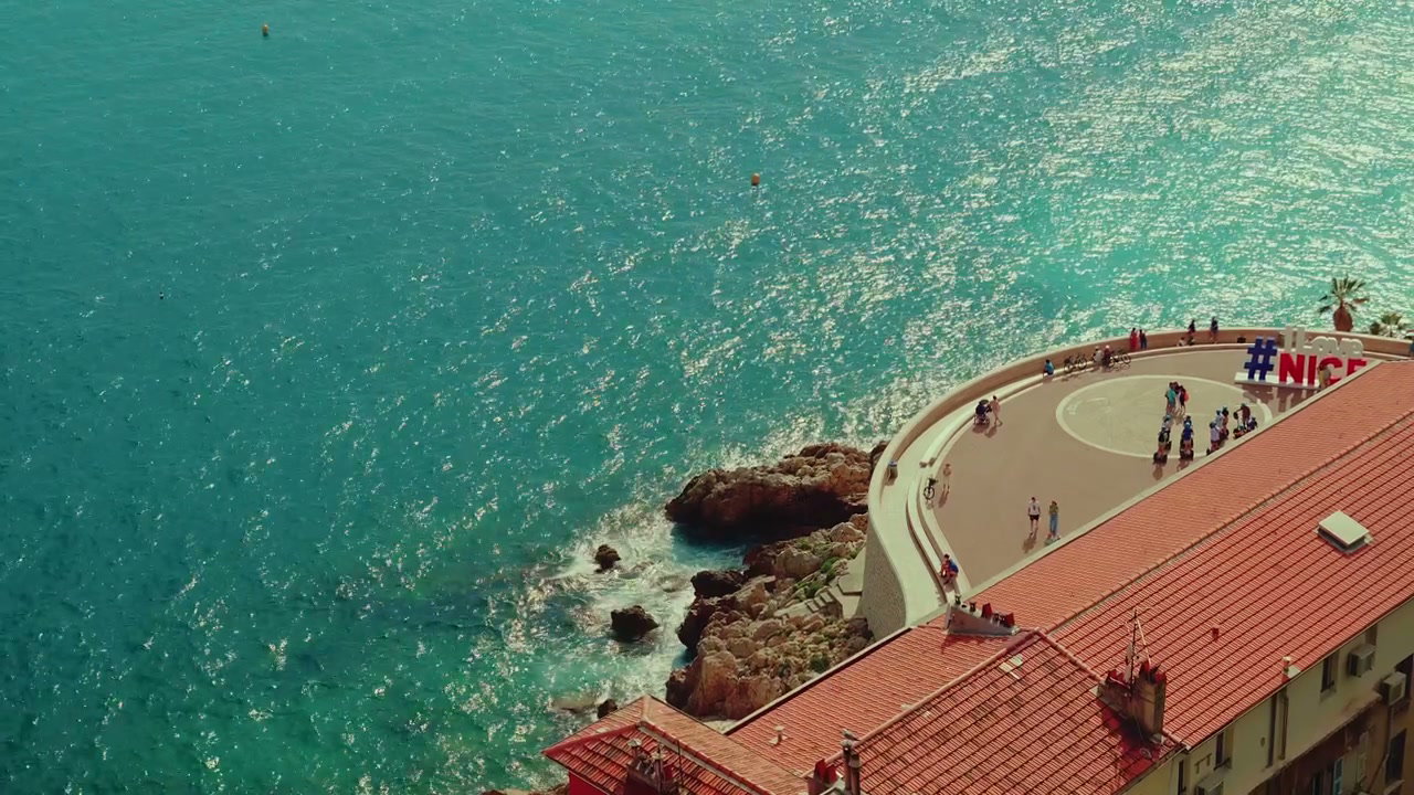 Nice Promenade Overlooking Mediterranean Sea