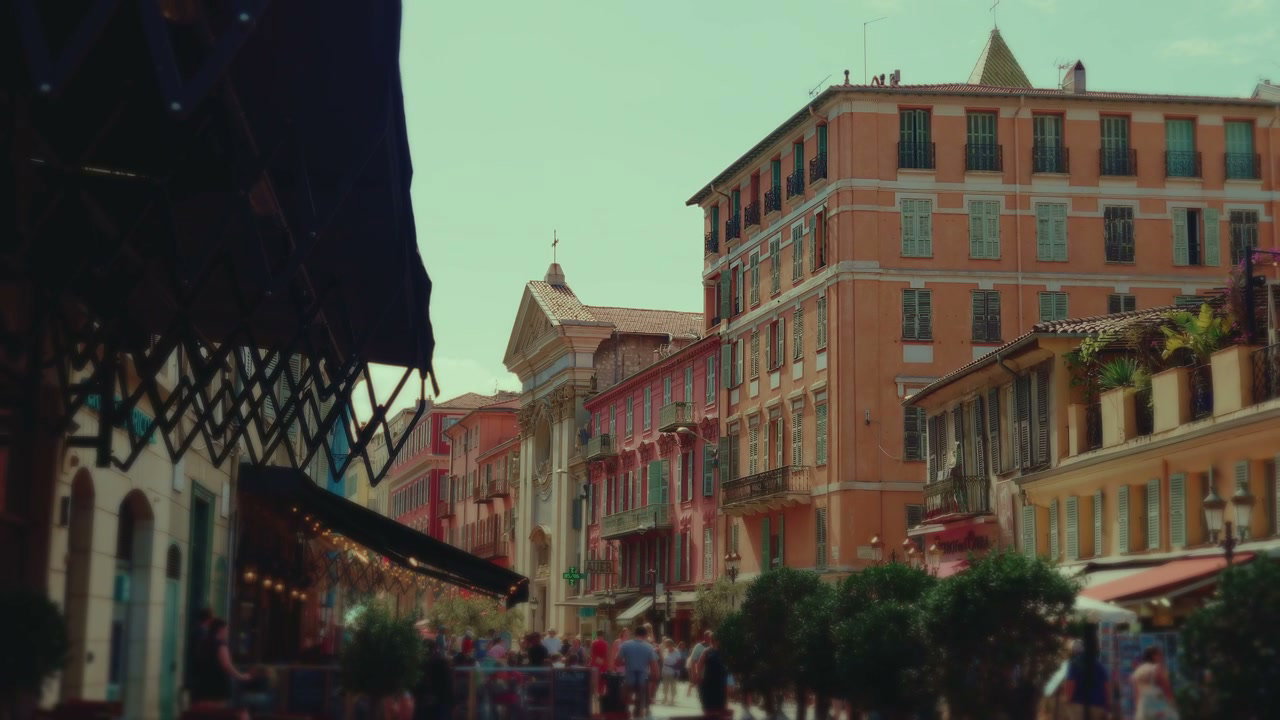Historic Street Scene in Nice, France