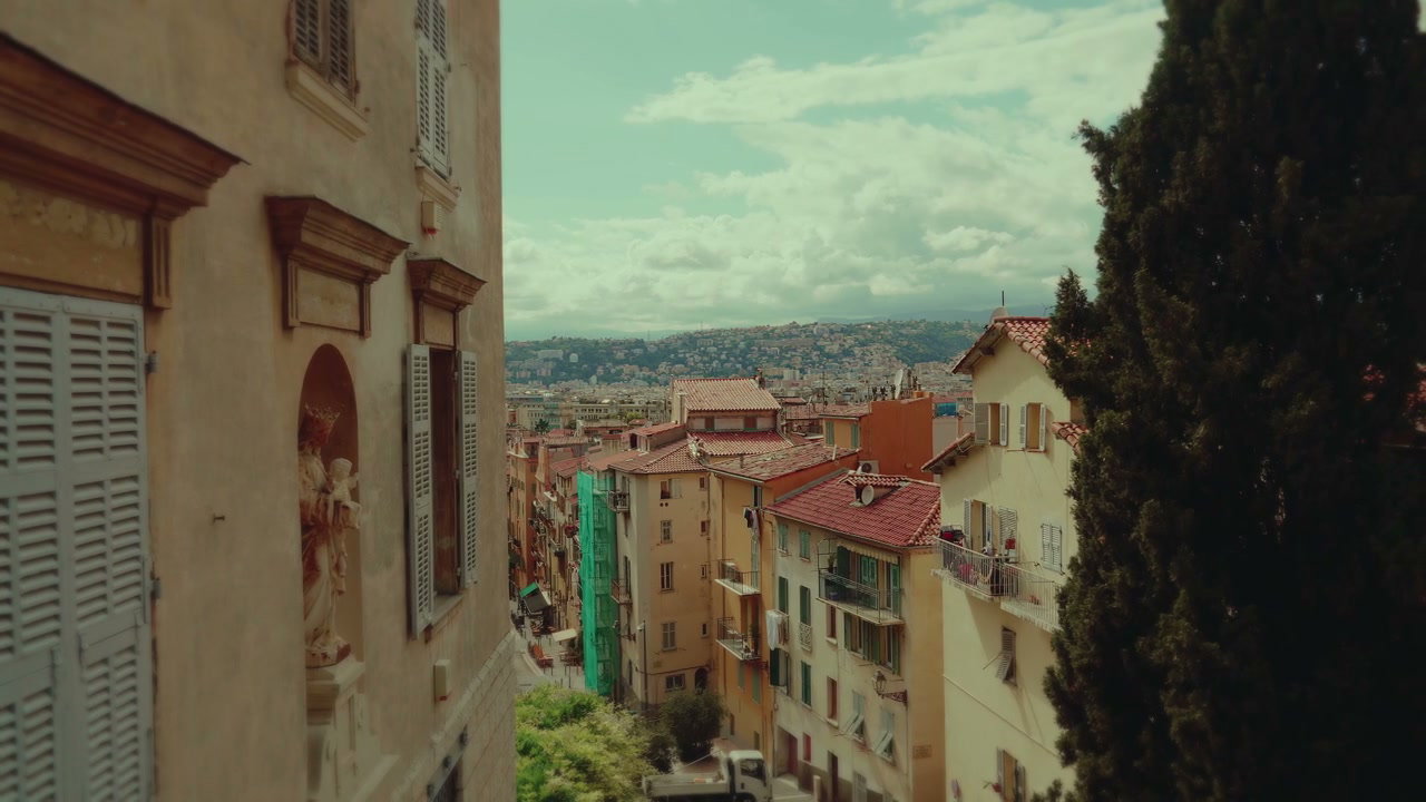 View of Historic Buildings in Nice, France
