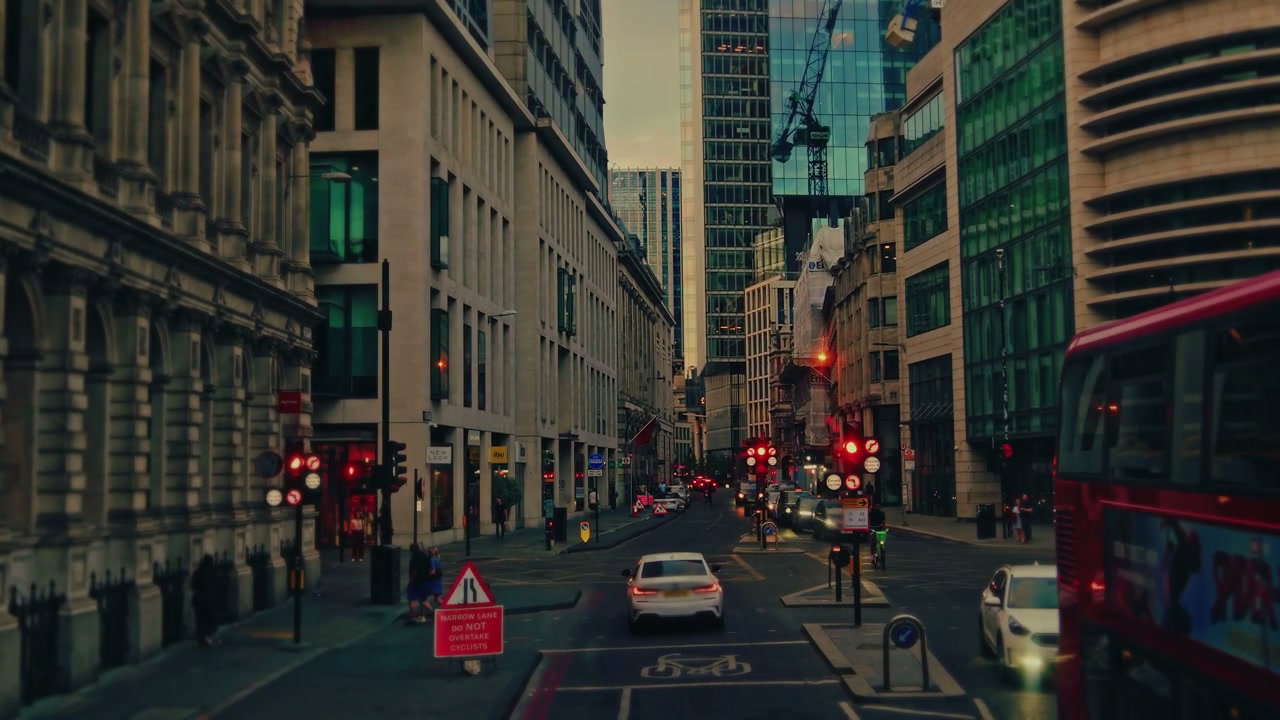 London Street with Traffic