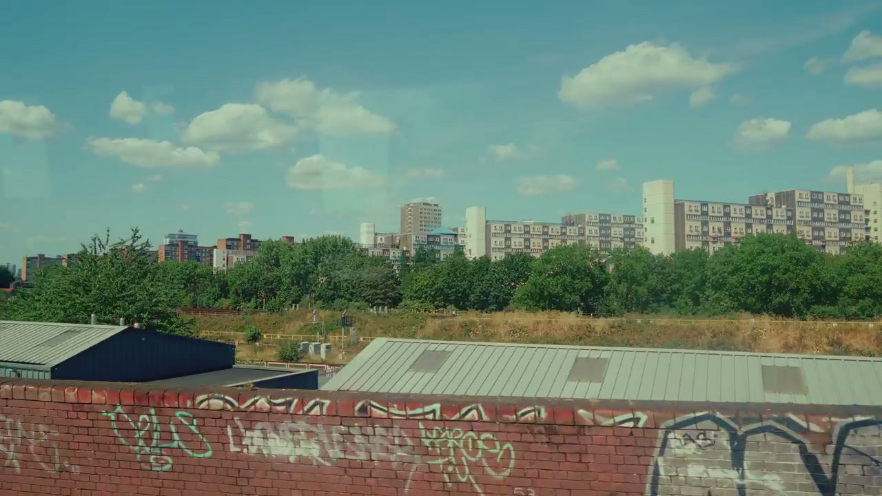 London Urban Landscape with Graffiti Wall