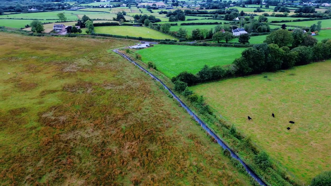 Aerial View of Lush Green Countryside