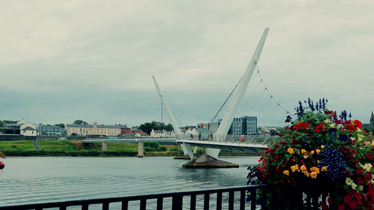 Peace Bridge Over Foyle River Derry