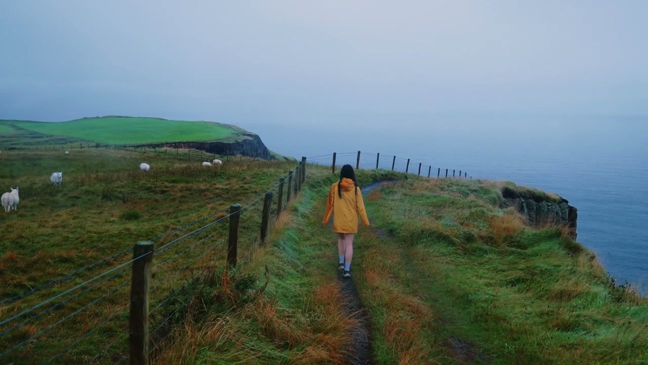 Person Walking Giants Causeway Coastal Path