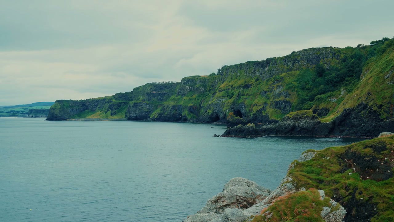 Kinbane Castle Coastal Cliffs and Sea