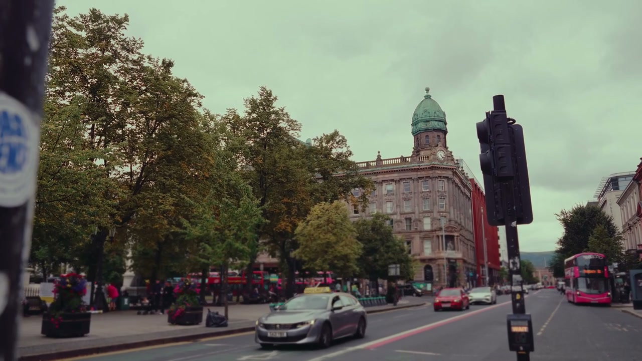 Belfast City Street with Custom House
