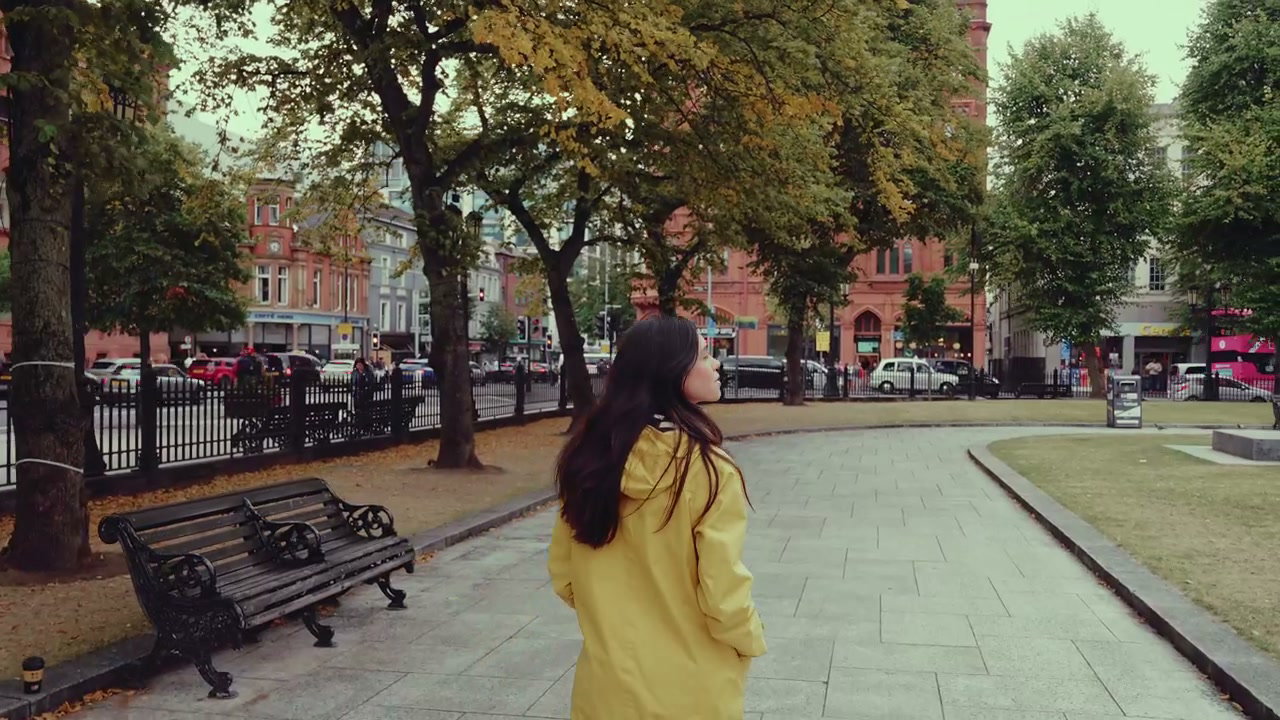 Woman Walking in Belfast City Park