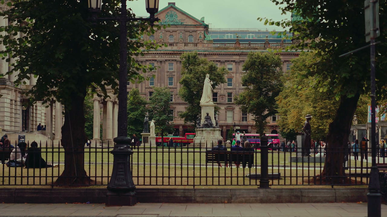 Belfast City Hall Park and Queen Victoria Statue