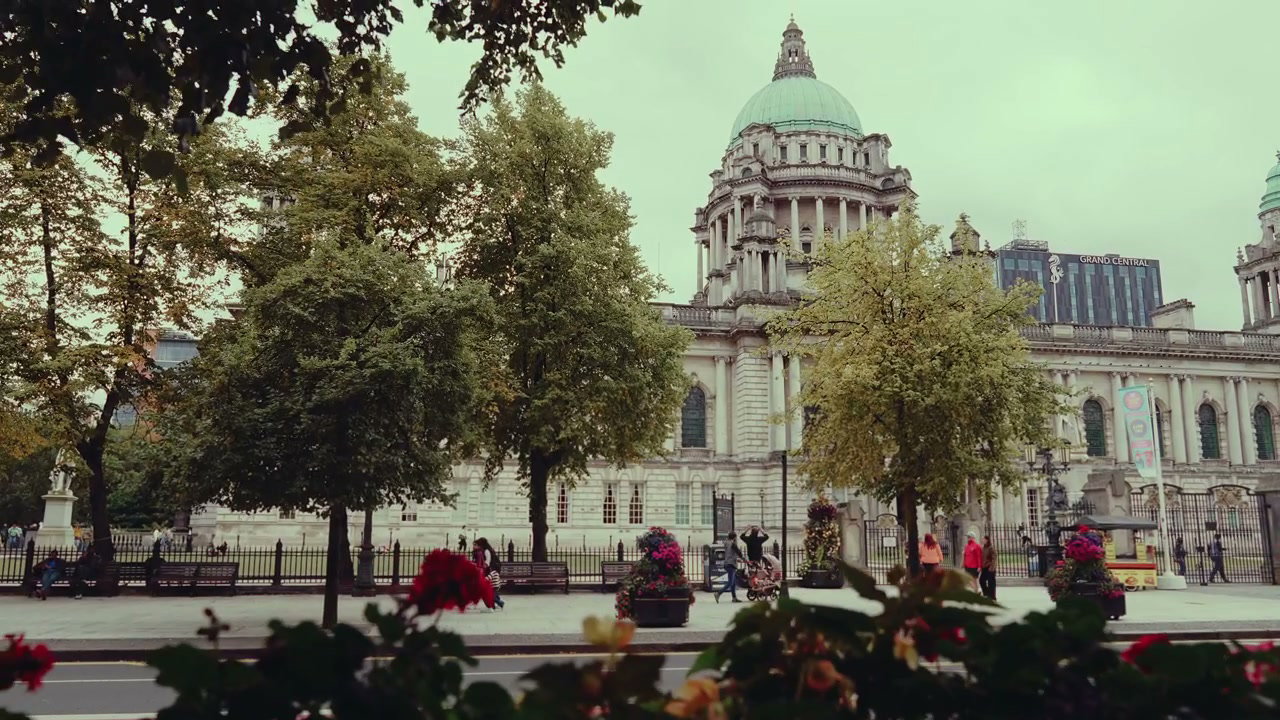 Belfast City Hall Building and Urban Street