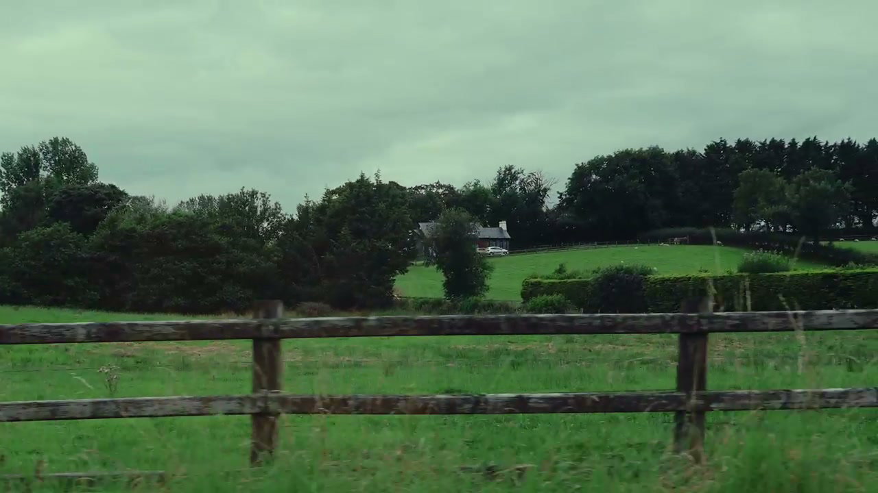 Rural Landscape with Fields and Houses