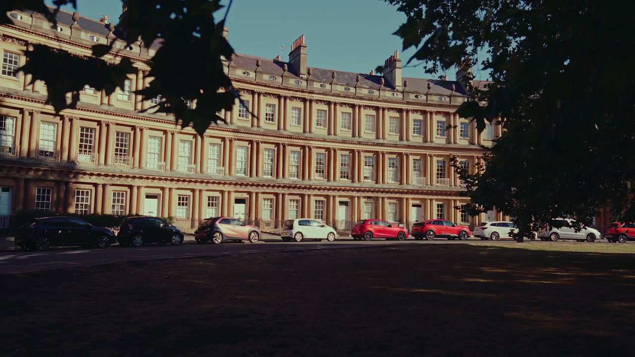 Historic Georgian Crescent in Bath, England
