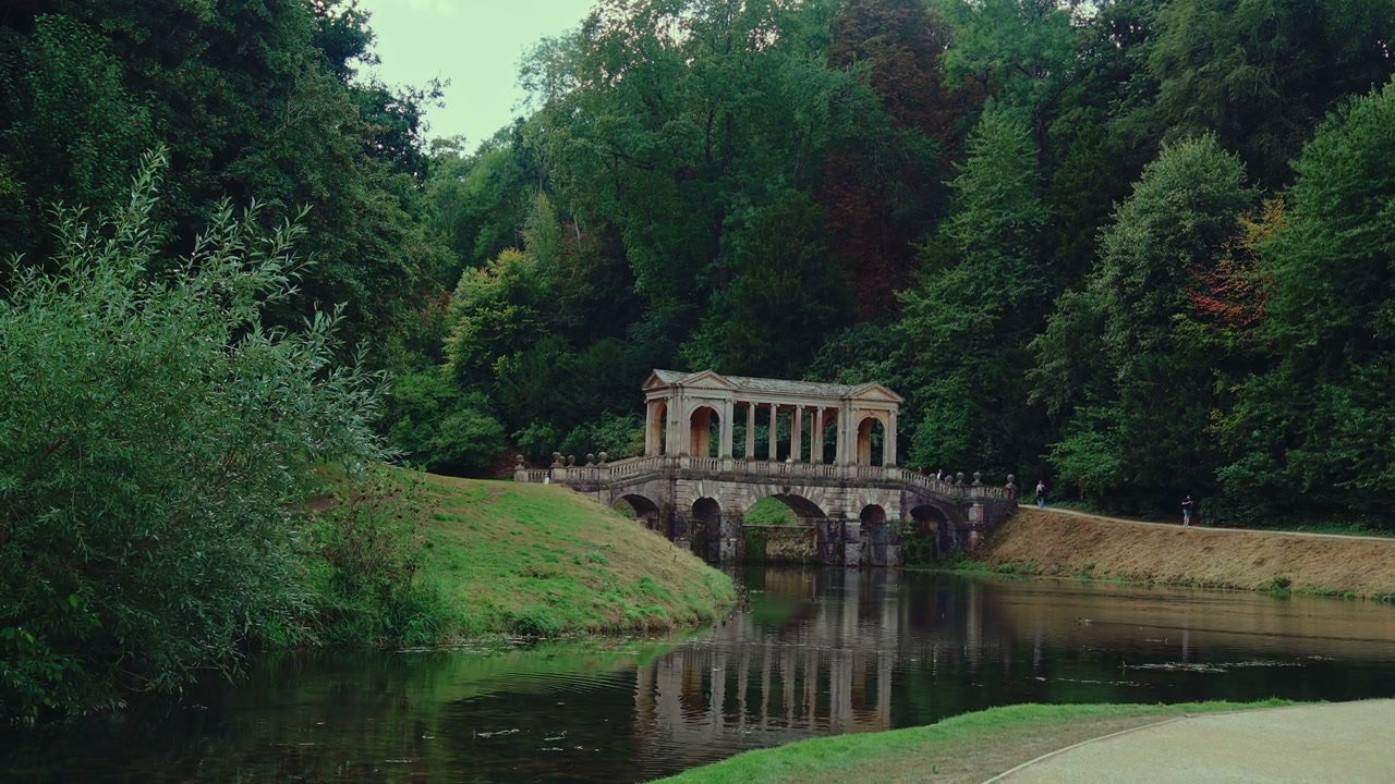 Palladian Bridge in Historic Bath Garden