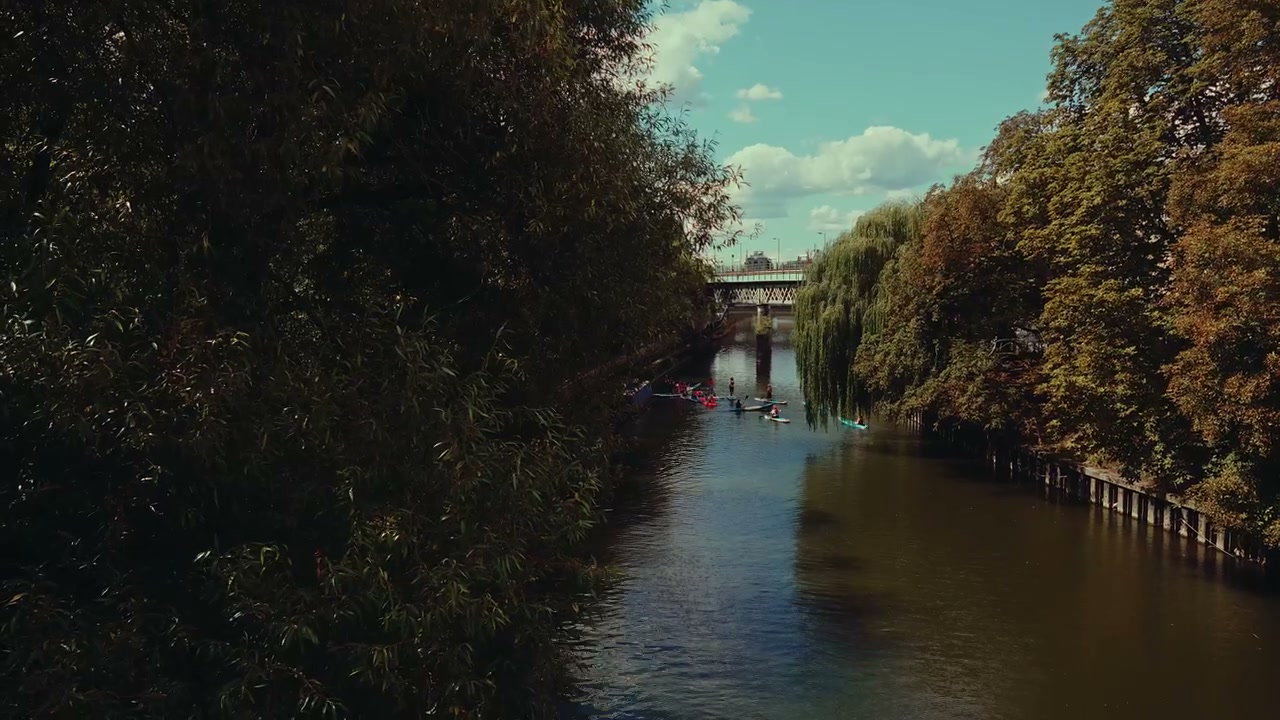 Paddleboarders and Kayakers on River in Bath