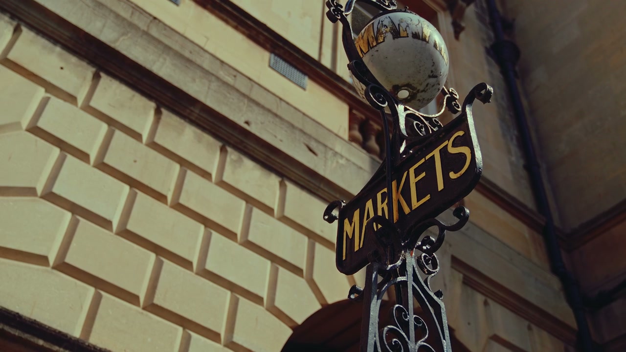 Ornate Markets Sign in Bath, England