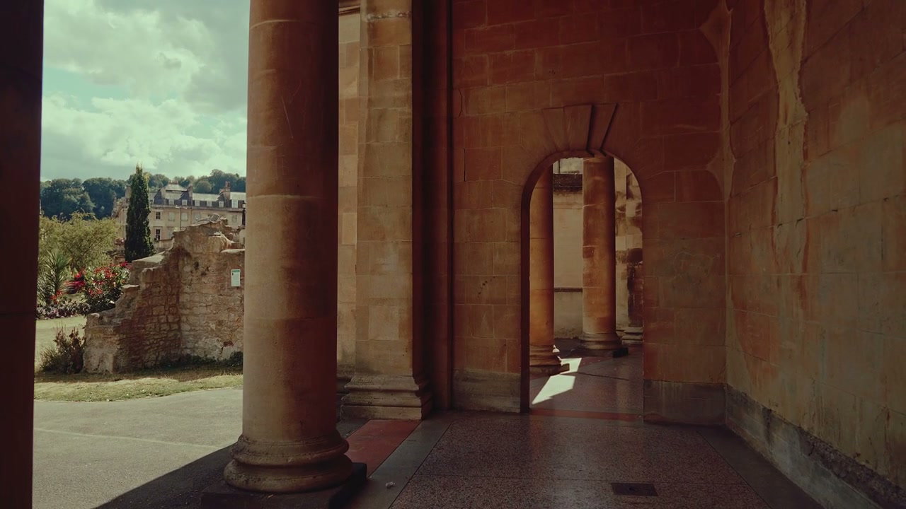 Colonnade Walkway in Bath, England