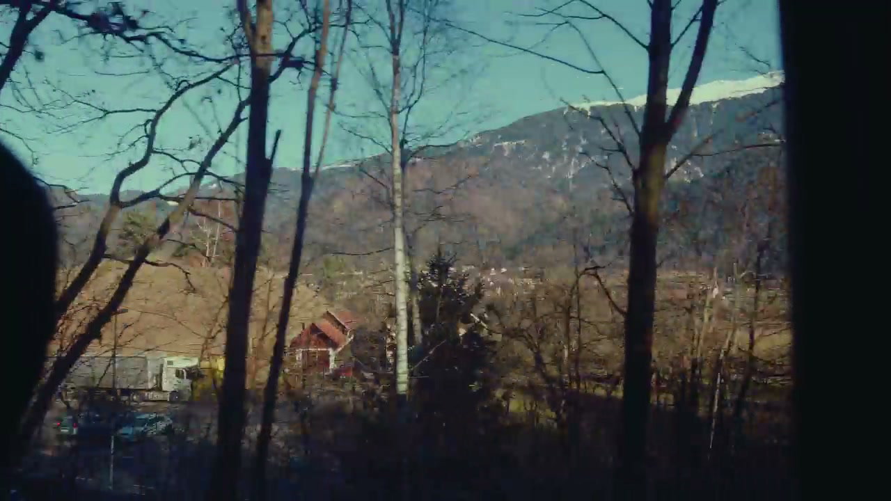 Moving View of Slovenian Countryside in Bled