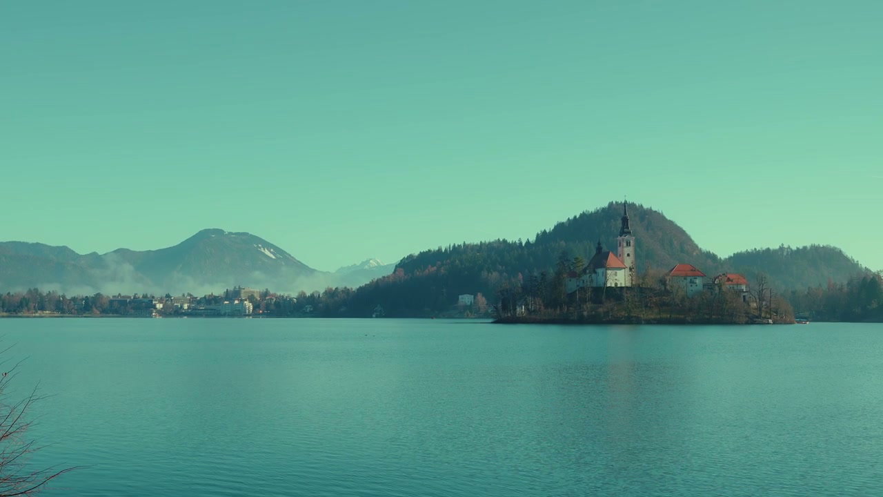 Lake Bled Island Church Landscape