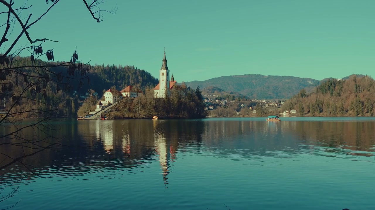 Lake Bled Island Church Reflections