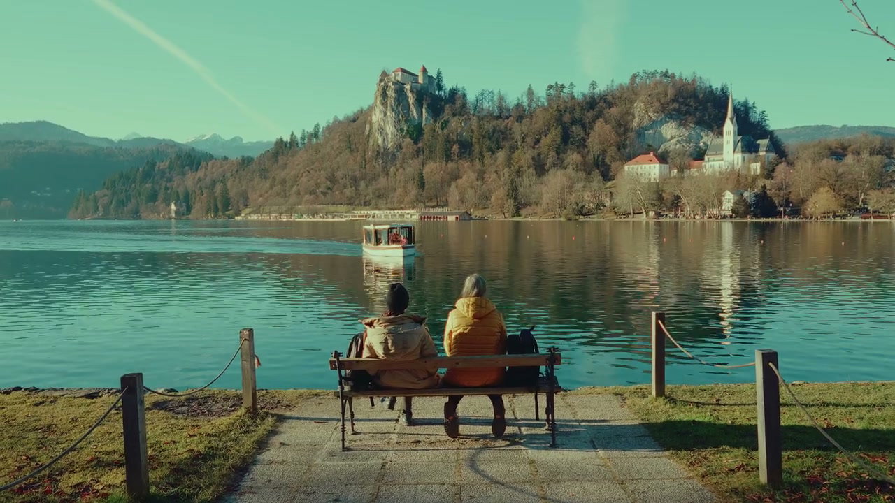 Couple Viewing Lake Bled and Castle