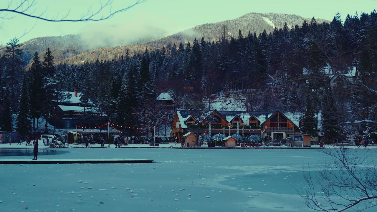 Frozen Lake Jasna in Winter