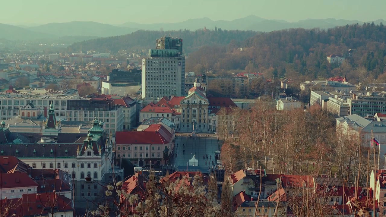 Elevated View of Ljubljana Cityscape