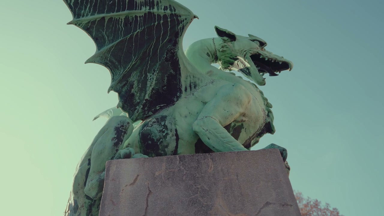 Dragon Bridge Statue in Ljubljana