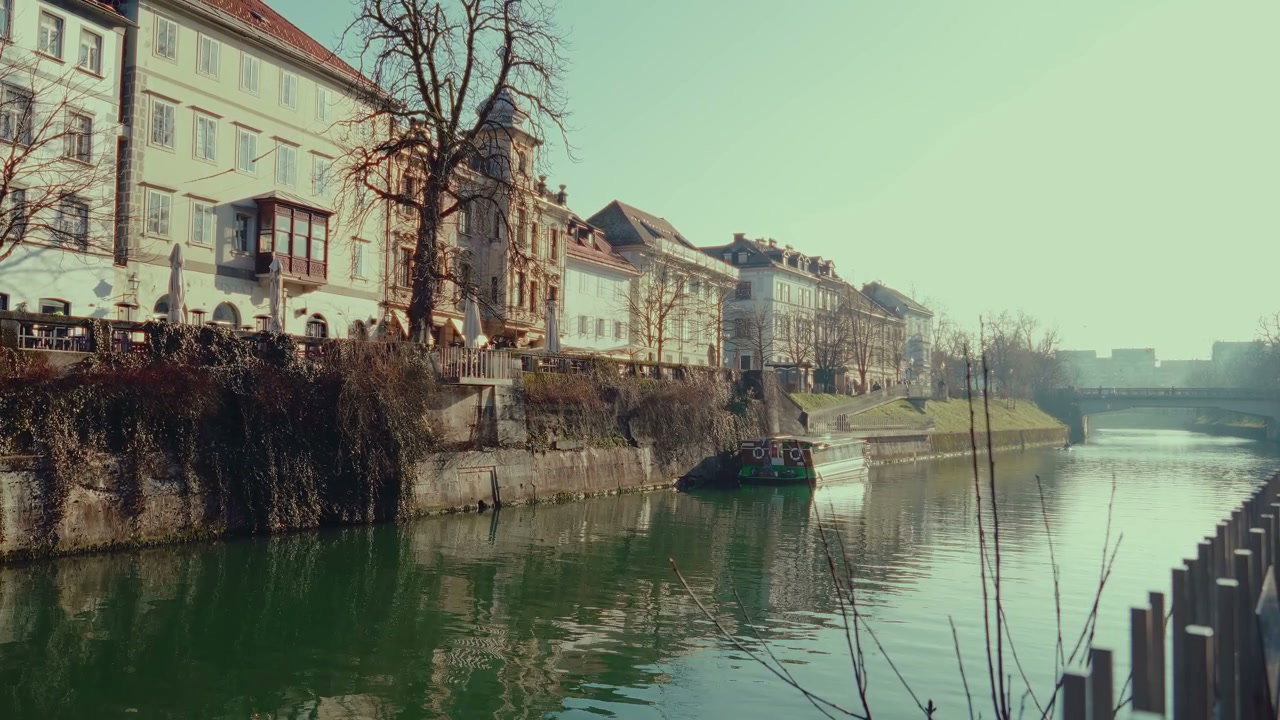Ljubljana River and Historic Buildings