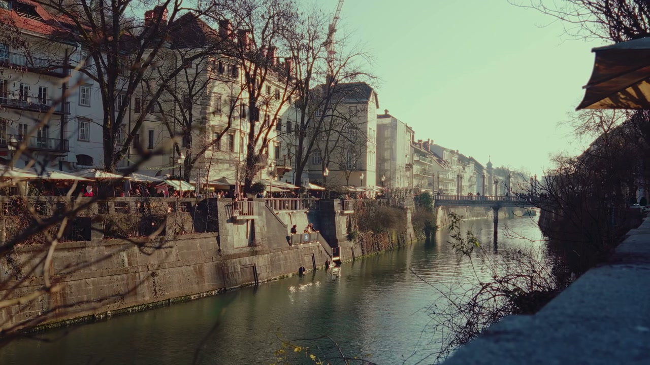 Ljubljanica River Cityscape