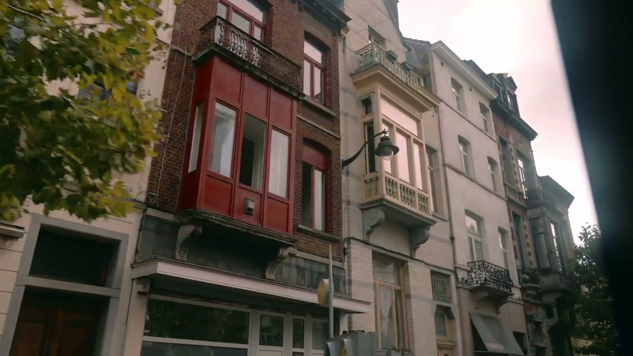 Driving Past Historic Buildings in Brussels