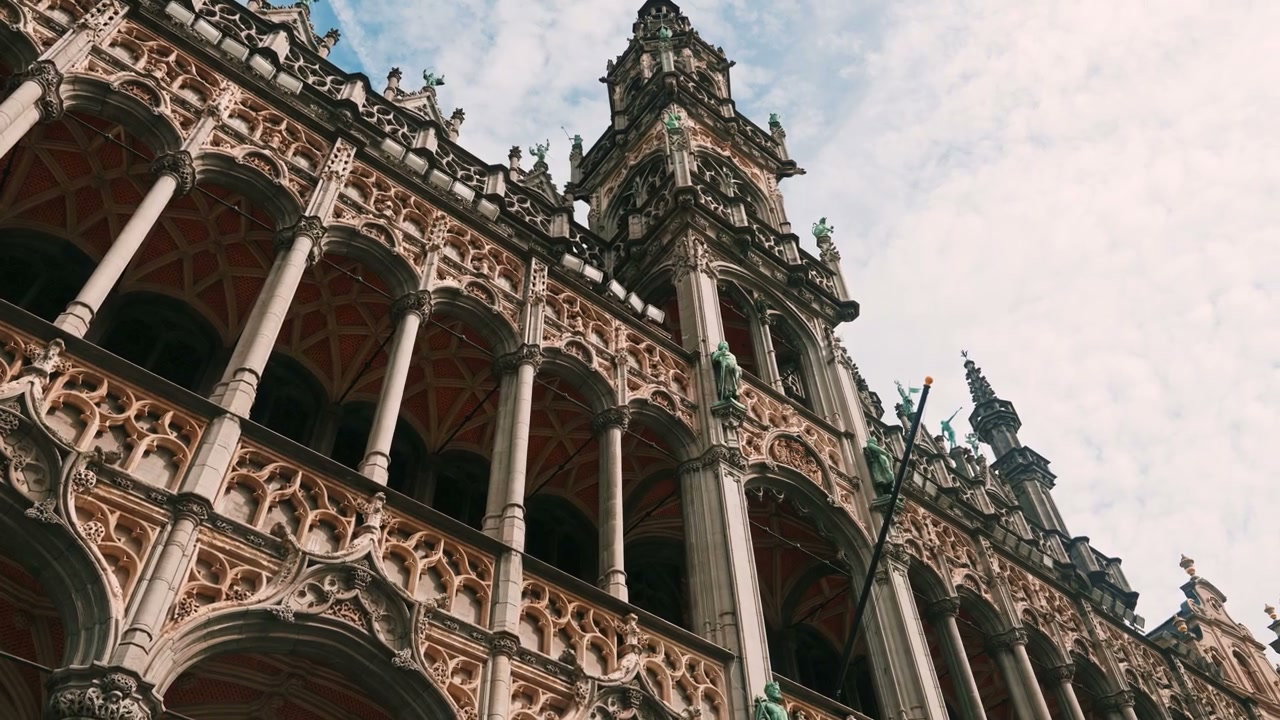 Ornate Gothic Building Grand Place Brussels