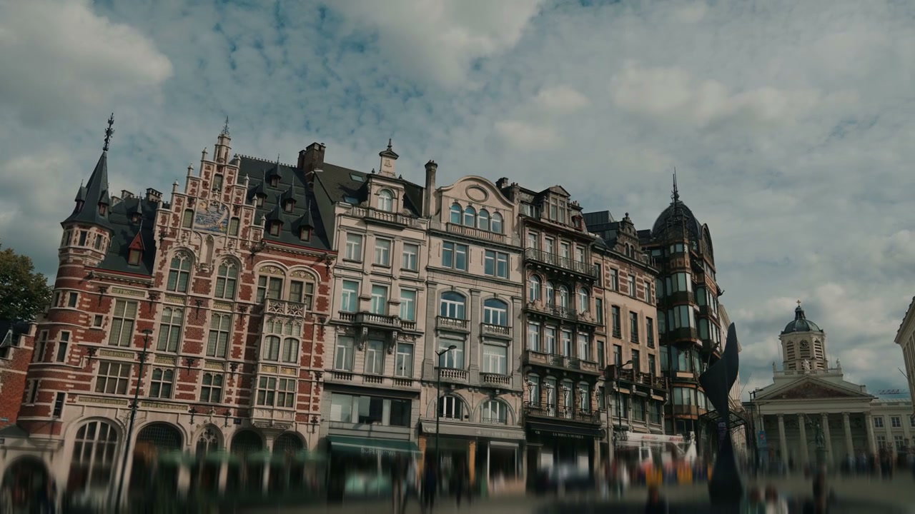 Brussels City Square with Historic Buildings