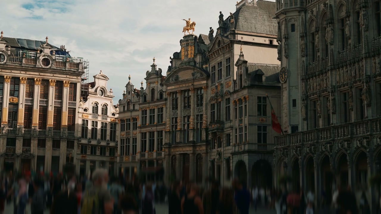 Grand Place Brussels Busy City Square