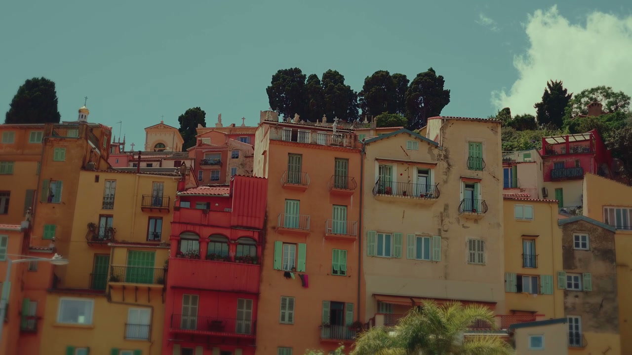 Colorful Buildings in Menton, France
