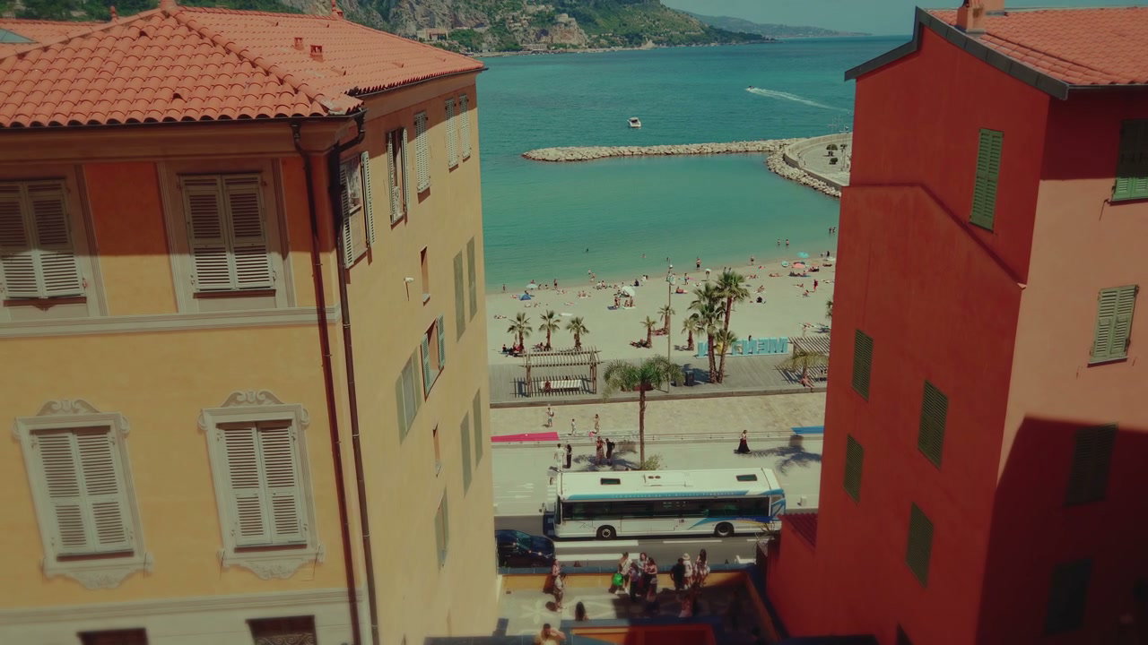 Menton Town Street Leading to Beach