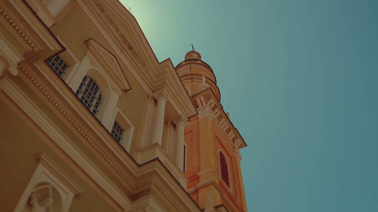 Historic Church Facade in Menton