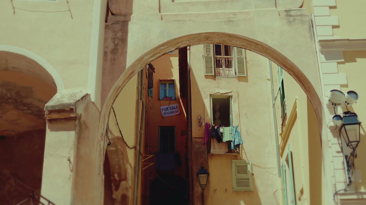 Old Town Archway in Menton, France